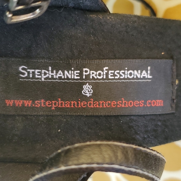 Stephanie Profesional Black Satin Ballroom Shoe - Picture 4 of 9